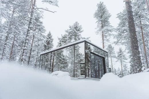 Invisible Suite im verschneiten Wald